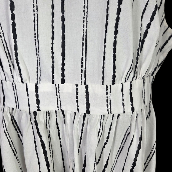 Forever 21 Black and White Striped Dress With Open Back Size 1X - Picture 2 of 7